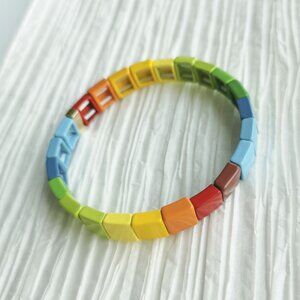 Roxanne Assoulin Somewhere Over The Brite Side Colorful Gold Men'S Bracelets